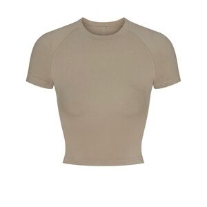 SKIMS Beige Raglan Crop Top